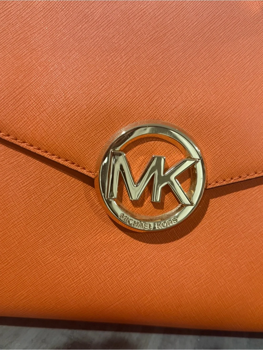 Michael Kors Orange/Tangerine Leather Tote Bag NWT